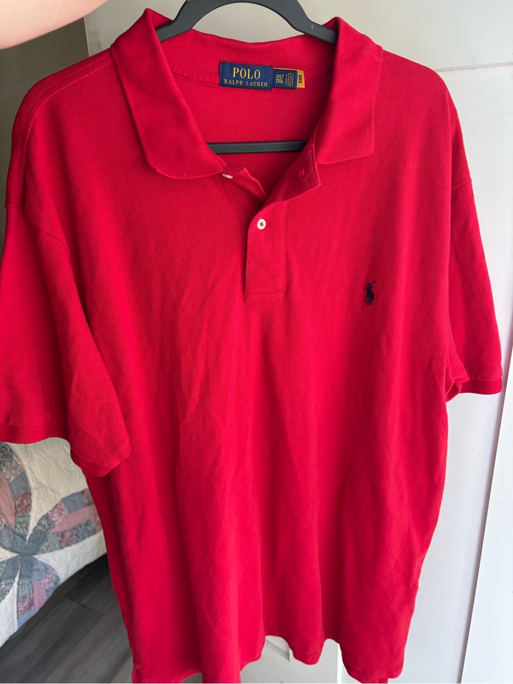 Polo by Ralph Lauren Men’s Red Polo with Navy Pony